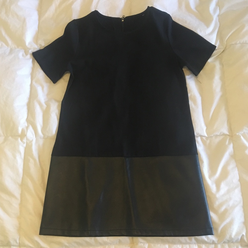 H&M Mixed media black mini dress Small